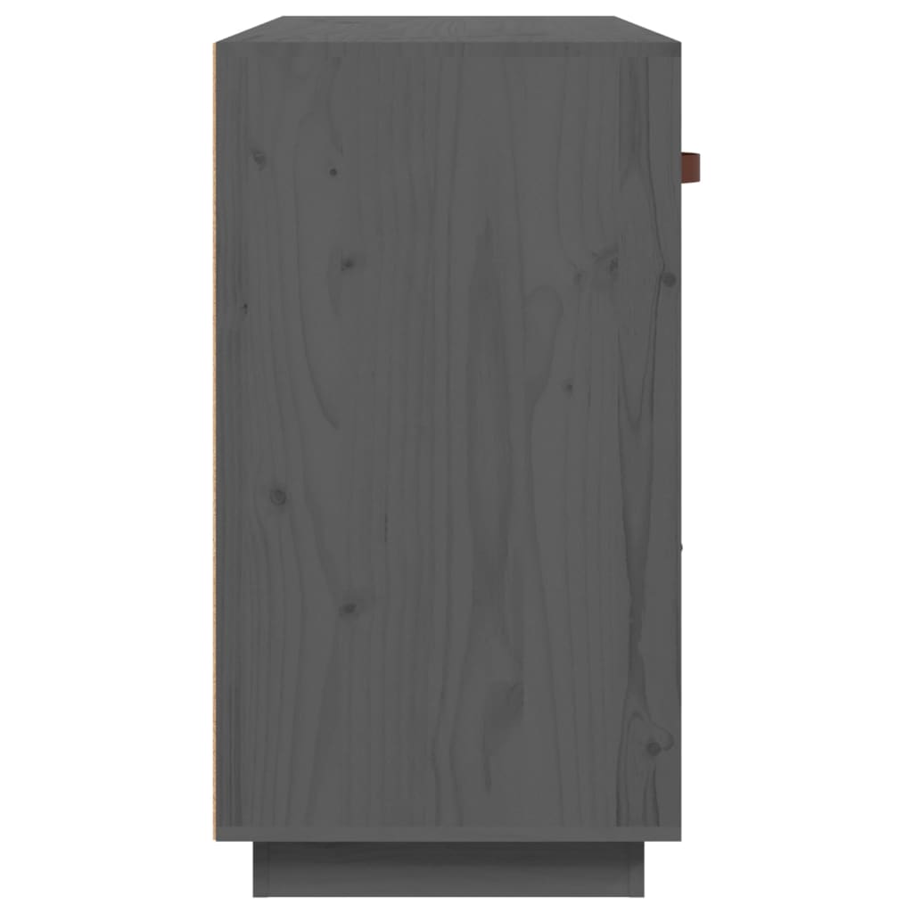 Dressoir 100X40X75 Cm Massief Grenenhout Grijs