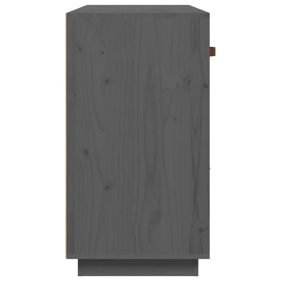 Dressoir 100X40X75 Cm Massief Grenenhout Grijs