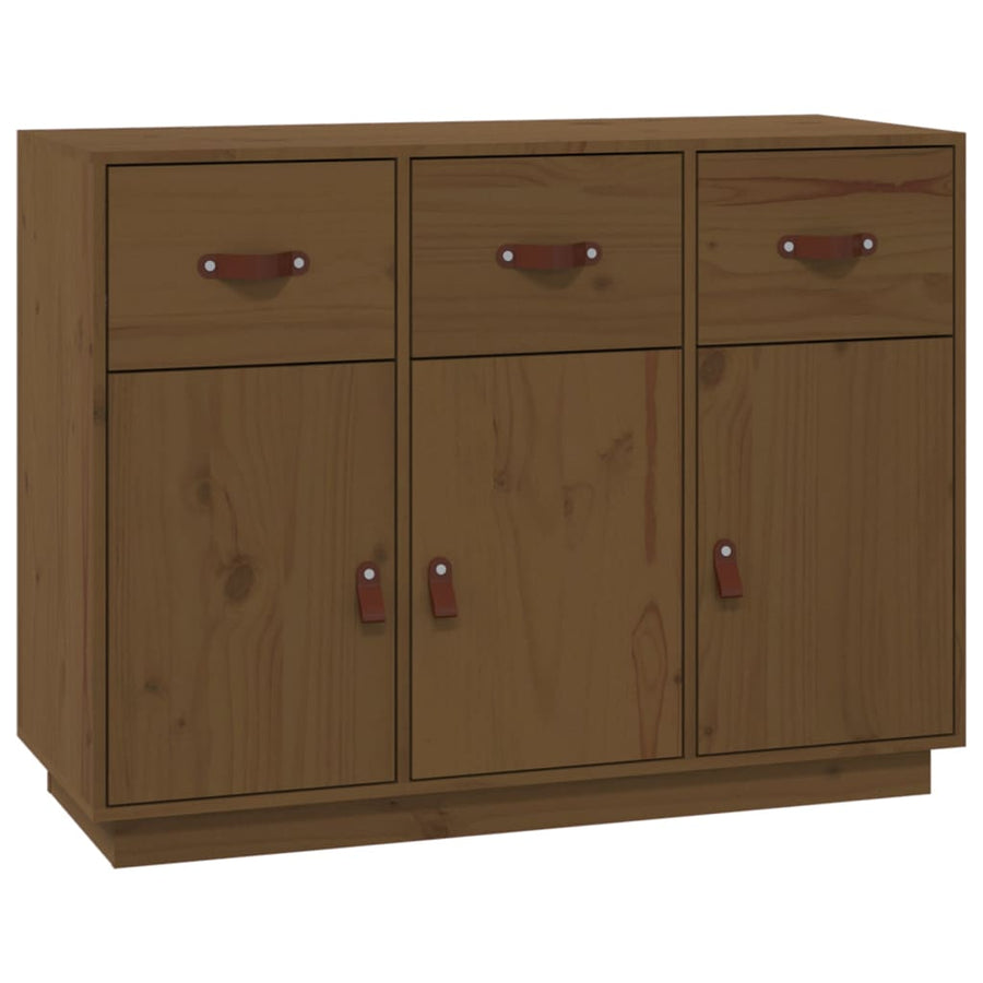 Dressoir 100X40X75 Cm Massief Grenenhout Honingbruin