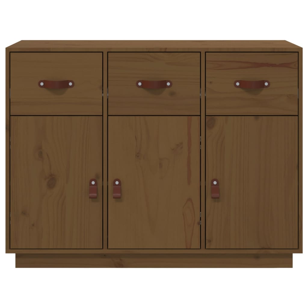Dressoir 100X40X75 Cm Massief Grenenhout Honingbruin