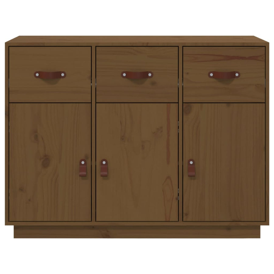 Dressoir 100X40X75 Cm Massief Grenenhout Honingbruin