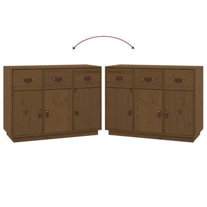Dressoir 100X40X75 Cm Massief Grenenhout Honingbruin