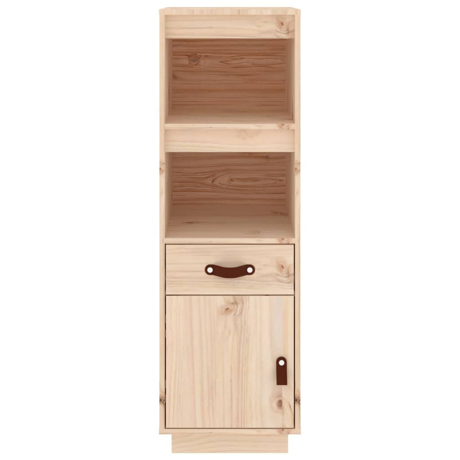 Hoge Kast 34X40X108,5 Cm Massief Grenenhout Naturel