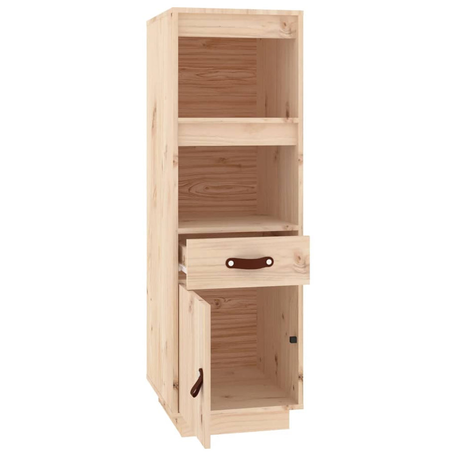 Hoge Kast 34X40X108,5 Cm Massief Grenenhout Naturel