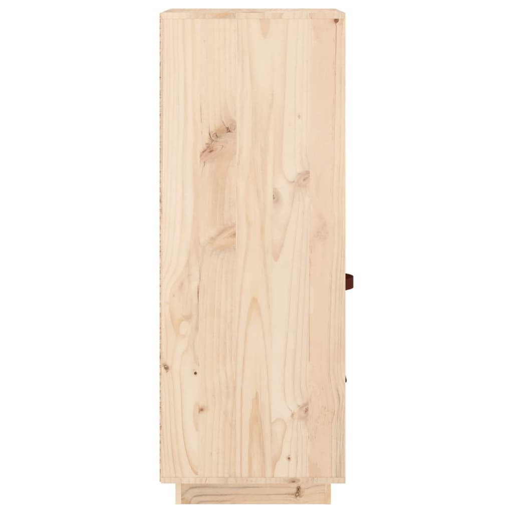 Hoge Kast 34X40X108,5 Cm Massief Grenenhout Naturel