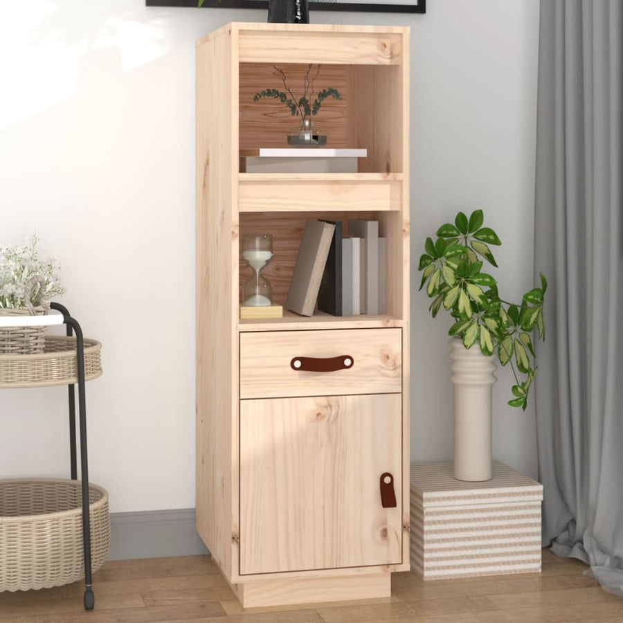 Hoge Kast 34X40X108,5 Cm Massief Grenenhout Naturel
