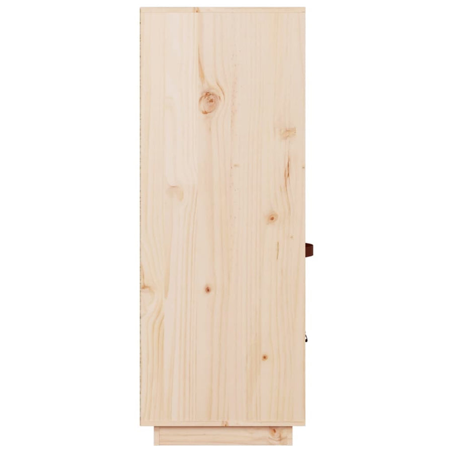 Hoge Kast 67X40X108,5 Cm Massief Grenenhout Naturel