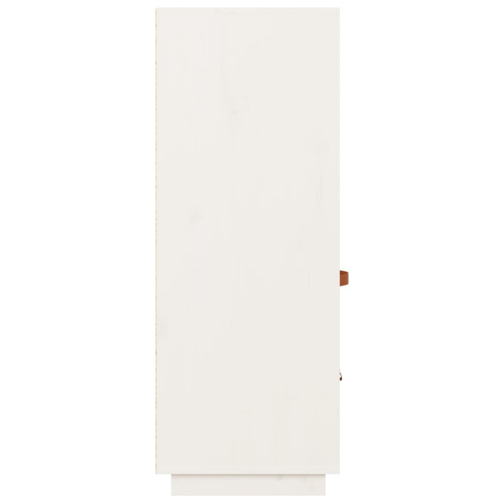 Hoge Kast 67X40X108,5 Cm Massief Grenenhout Wit
