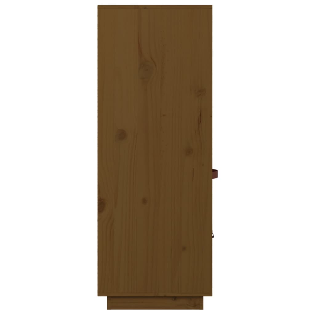 Hoge Kast 67X40X108,5 Cm Massief Grenenhout Honingbruin