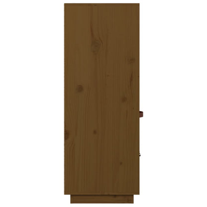 Hoge Kast 67X40X108,5 Cm Massief Grenenhout Honingbruin