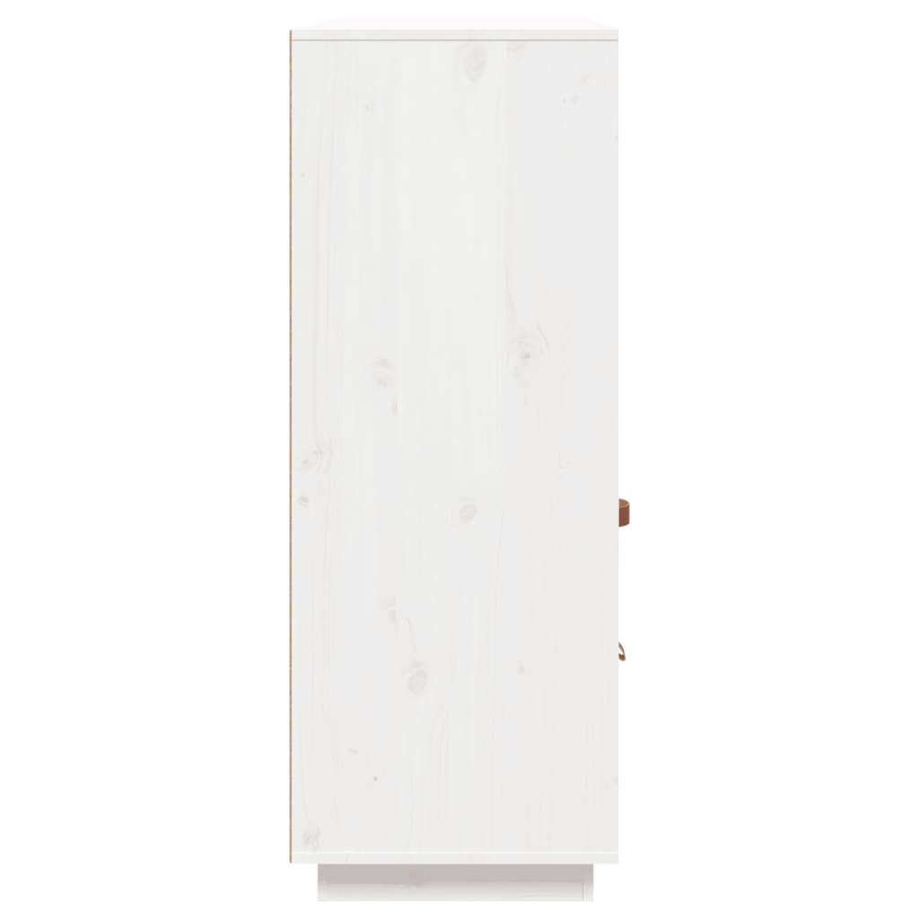 Hoge kast 100x40x108,5 cm massief grenenhout wit