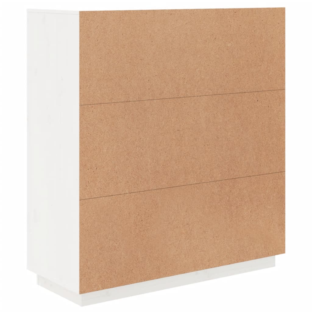 Hoge kast 100x40x108,5 cm massief grenenhout wit