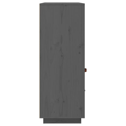 Hoge Kast 100X40X108,5 Cm Massief Grenenhout Grijs