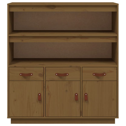 Hoge Kast 100X40X108,5 Cm Massief Grenenhout Honingbruin