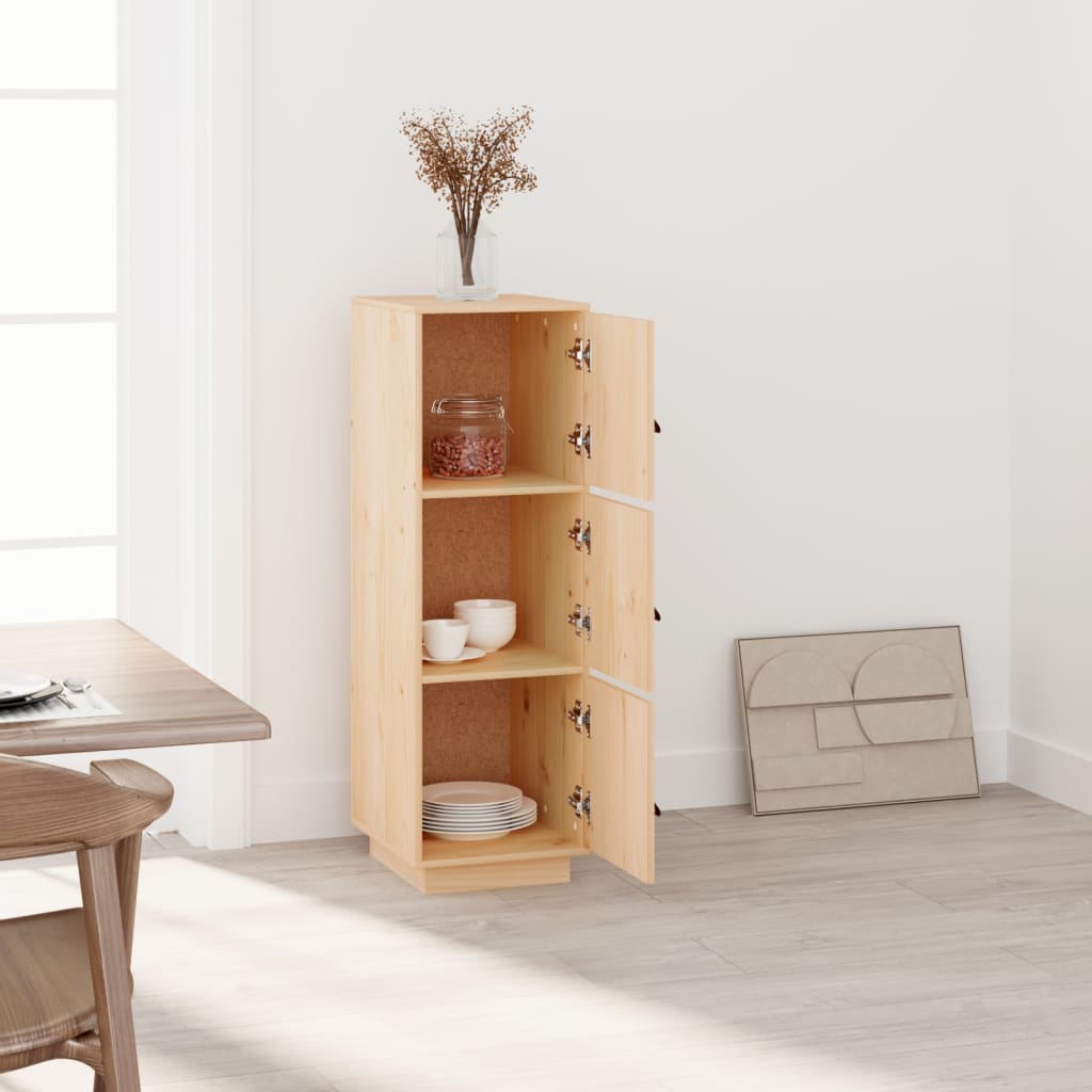 Hoge Kast 34X40X108,5 Cm Massief Grenenhout