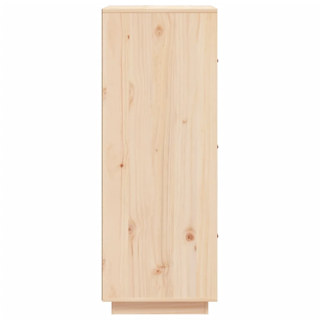 Hoge Kast 34X40X108,5 Cm Massief Grenenhout