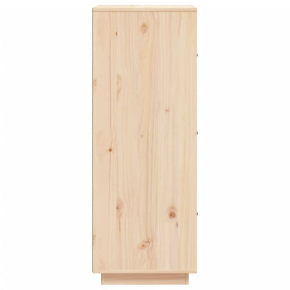 Hoge Kast 34X40X108,5 Cm Massief Grenenhout