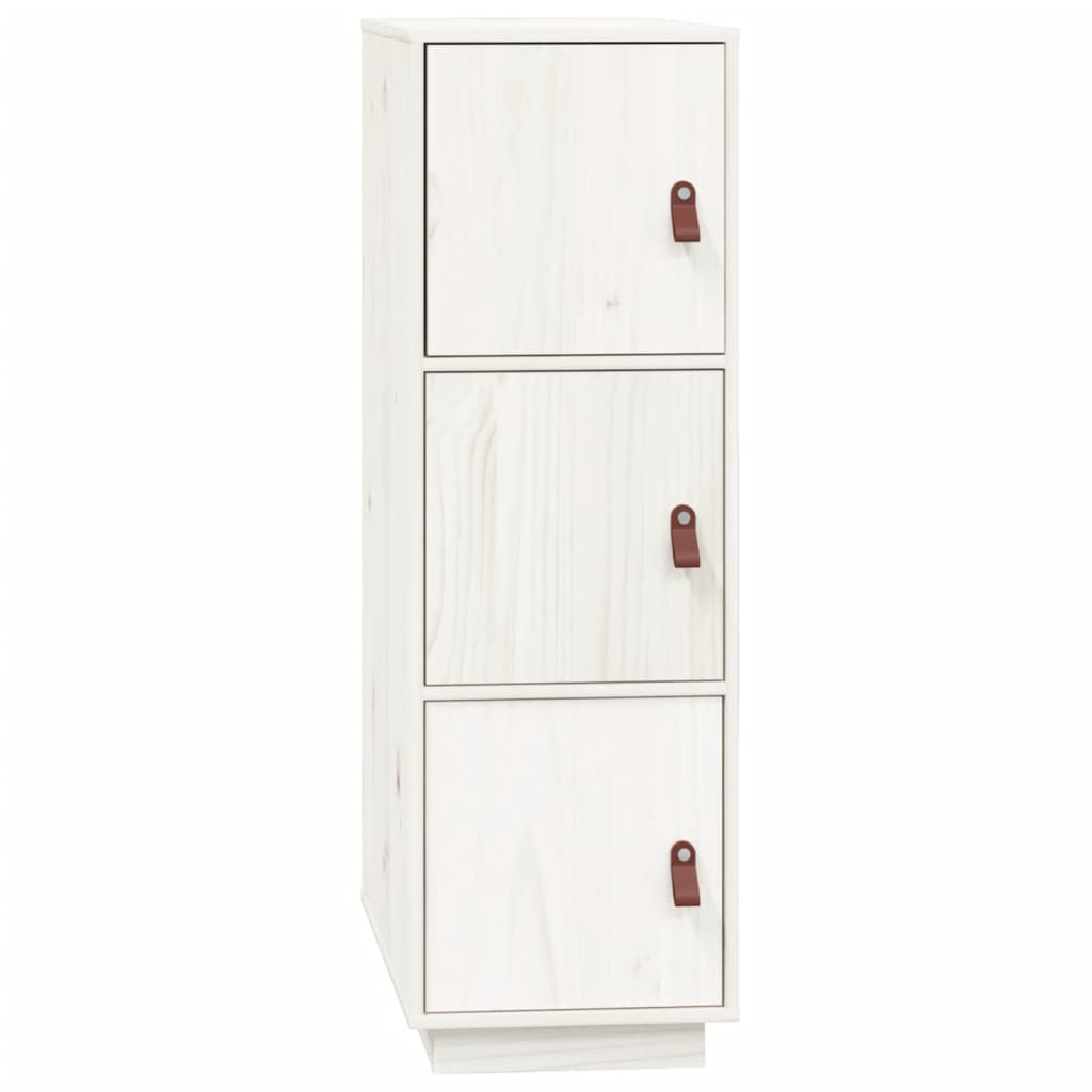 Hoge Kast 34X40X108,5 Cm Massief Grenenhout Wit
