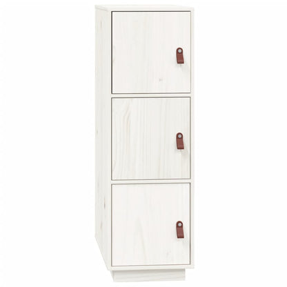 Hoge Kast 34X40X108,5 Cm Massief Grenenhout Wit
