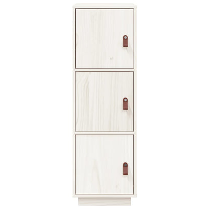 Hoge Kast 34X40X108,5 Cm Massief Grenenhout Wit