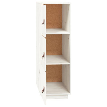 Hoge Kast 34X40X108,5 Cm Massief Grenenhout Wit