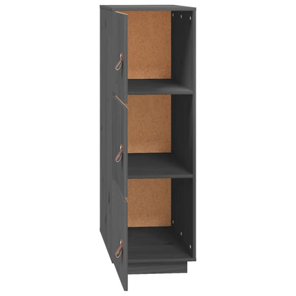 Hoge Kast 34X40X108,5 Cm Massief Grenenhout Grijs