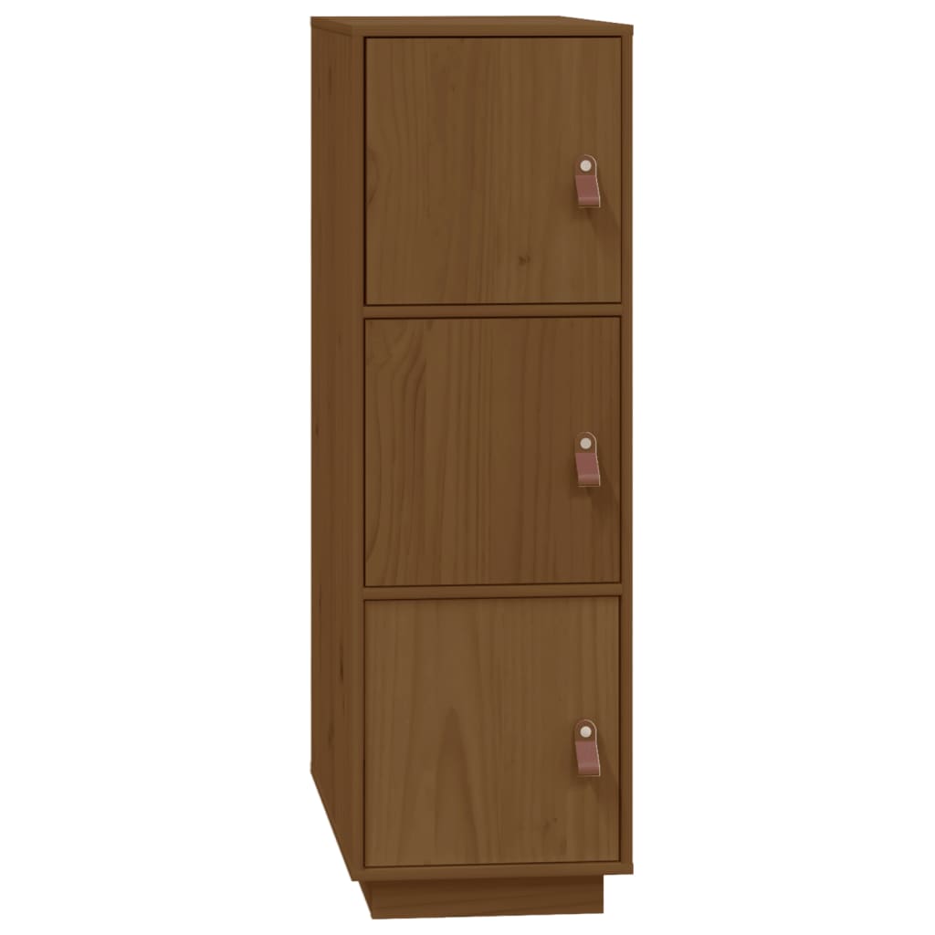 Hoge Kast 34X40X108,5 Cm Massief Grenenhout Honingbruin