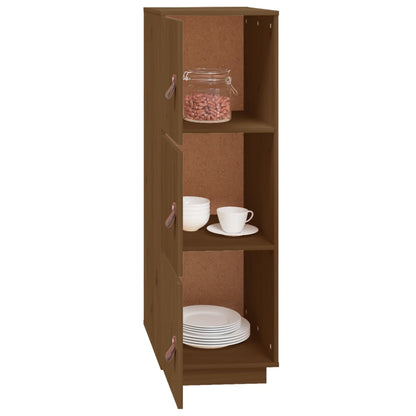 Hoge Kast 34X40X108,5 Cm Massief Grenenhout Honingbruin