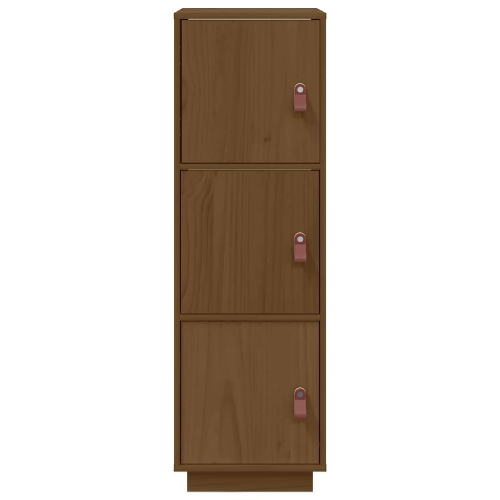 Hoge Kast 34X40X108,5 Cm Massief Grenenhout Honingbruin