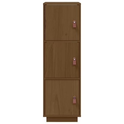 Hoge Kast 34X40X108,5 Cm Massief Grenenhout Honingbruin