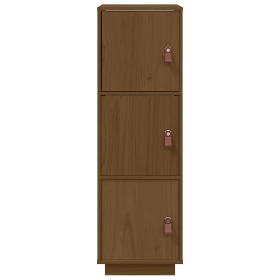Hoge Kast 34X40X108,5 Cm Massief Grenenhout Honingbruin