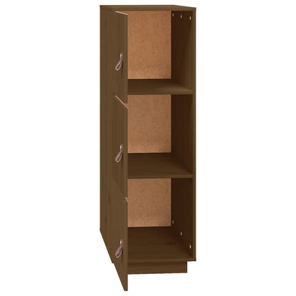 Hoge Kast 34X40X108,5 Cm Massief Grenenhout Honingbruin