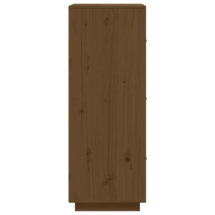 Hoge Kast 34X40X108,5 Cm Massief Grenenhout Honingbruin