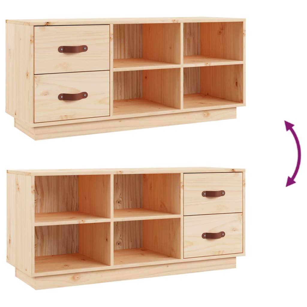 Schoenenbank 00X34X45 Cm Massief Grenenhout Naturel