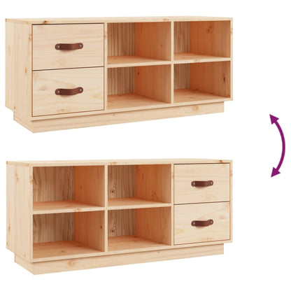 Schoenenbank 00X34X45 Cm Massief Grenenhout Naturel