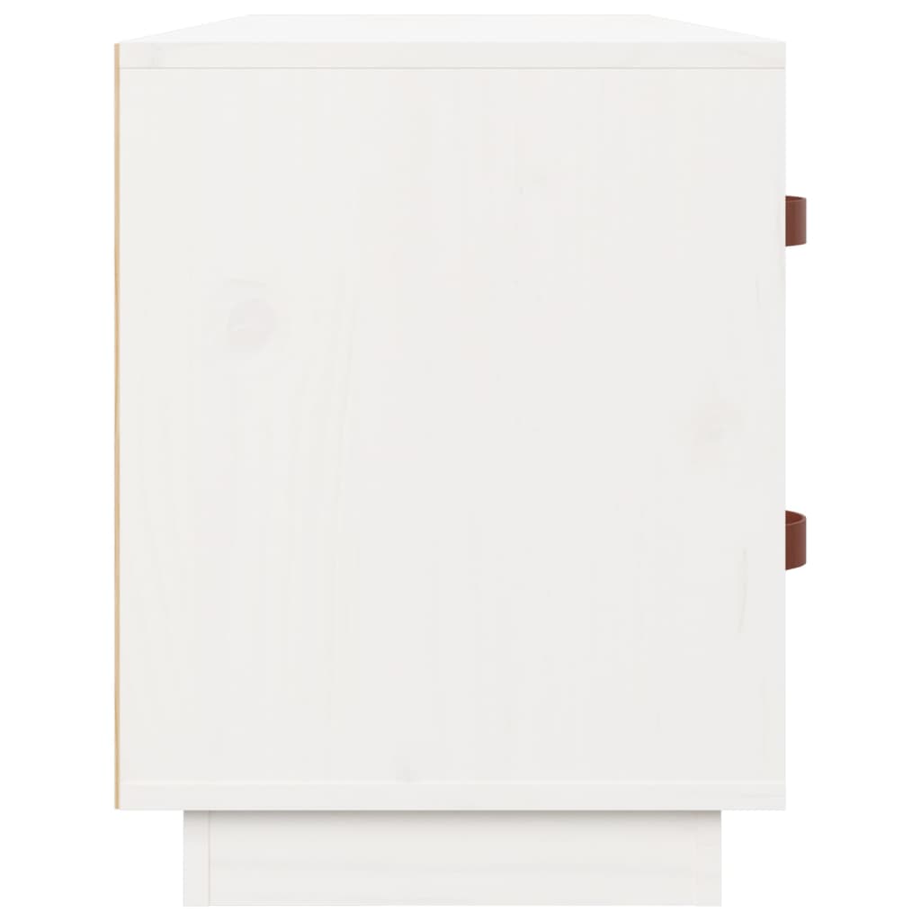 Schoenenbank 00X34X45 Cm Massief Grenenhout Wit