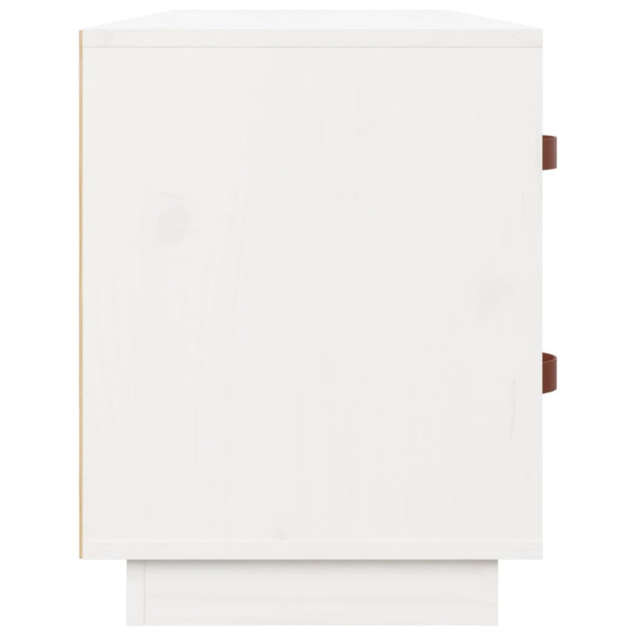 Schoenenbank 00X34X45 Cm Massief Grenenhout Wit