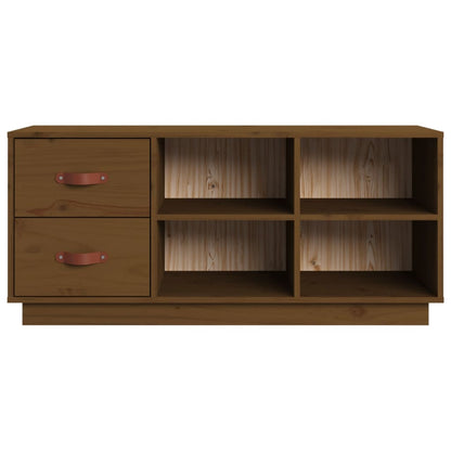 Schoenenbank 00X34X45 Cm Massief Grenenhout Honingbruin