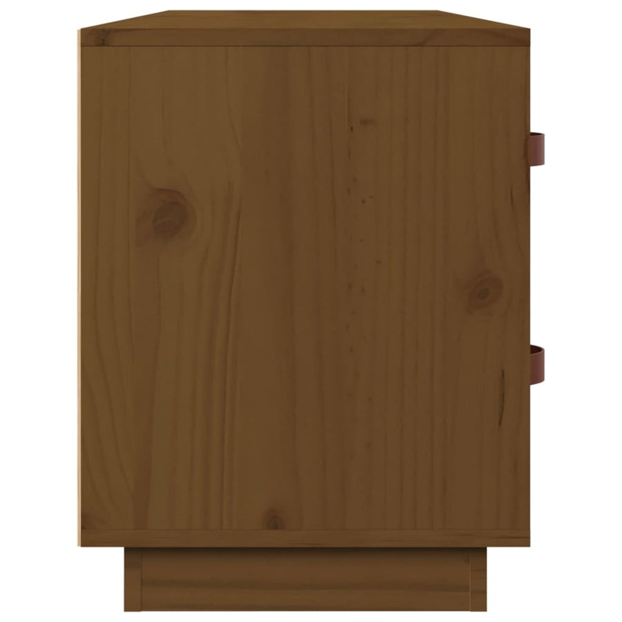 Schoenenbank 00X34X45 Cm Massief Grenenhout Honingbruin
