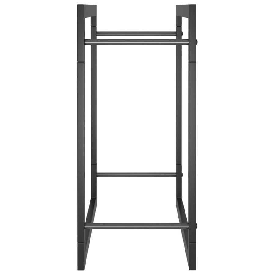 Haardhoutrek Staal Mat 50 x 28 x 56 cm Zwart