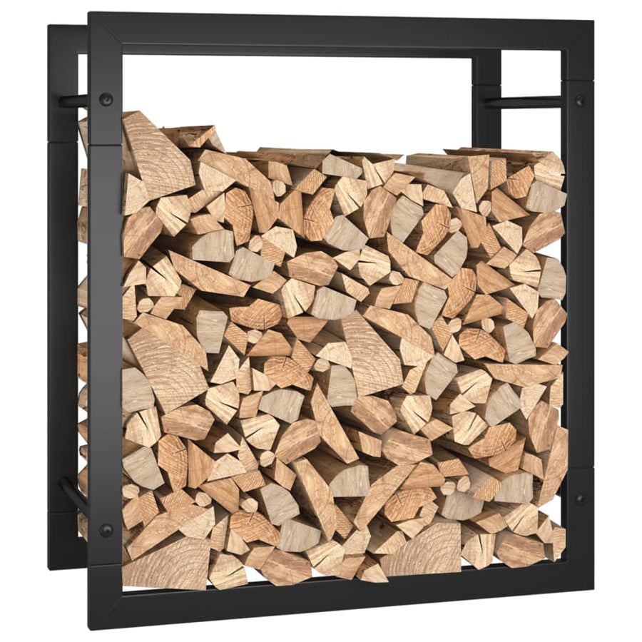 Haardhoutrek Staal Mat 50 x 28 x 56 cm Zwart