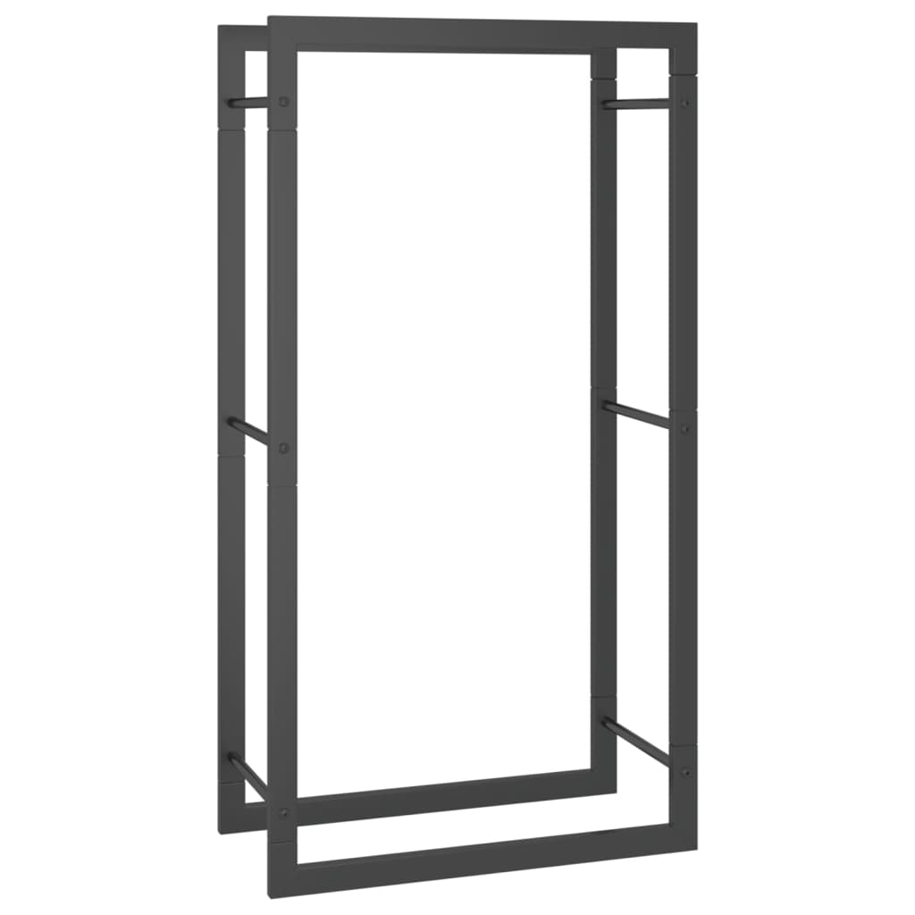 Haardhoutrek Staal Mat 50 x 28 x 94 cm Zwart