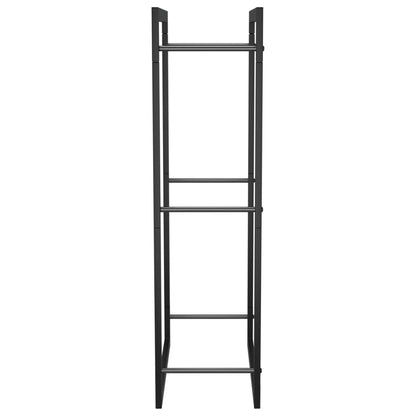 Haardhoutrek Staal Mat 50 x 28 x 94 cm Zwart