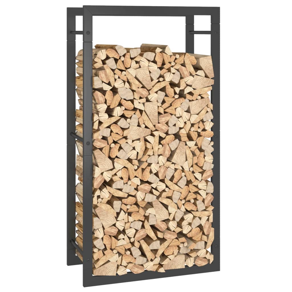 Haardhoutrek Staal Mat 50 x 28 x 94 cm Zwart