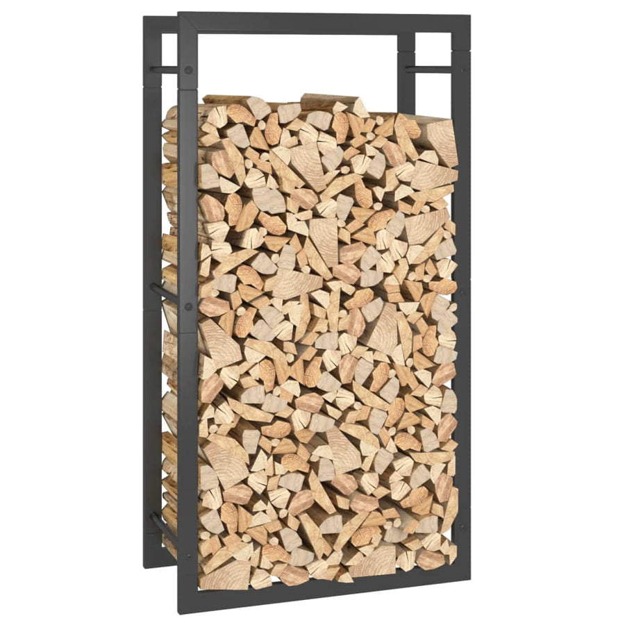 Haardhoutrek Staal Mat 50 x 28 x 94 cm Zwart