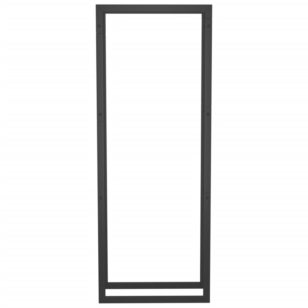 Haardhoutrek Staal Mat 50 x 28 x 132 cm Zwart