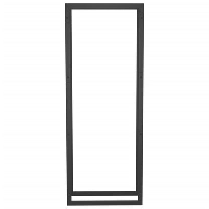 Haardhoutrek Staal Mat 50 x 28 x 132 cm Zwart