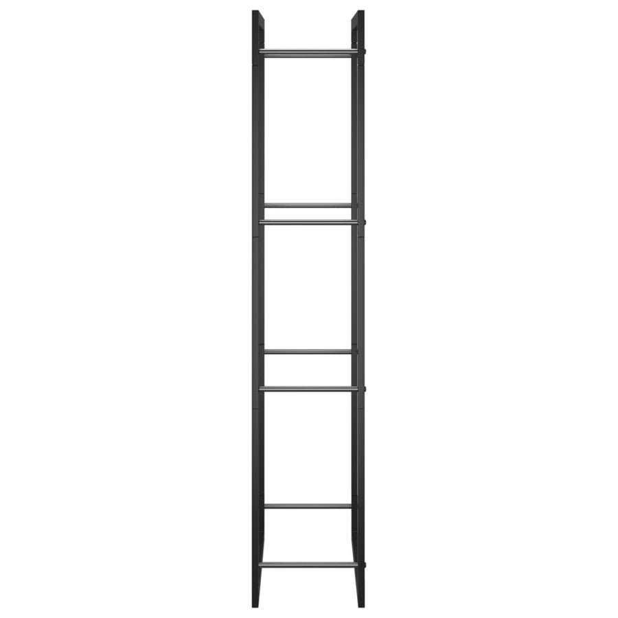Haardhoutrek Staal Mat 50 x 28 x 132 cm Zwart