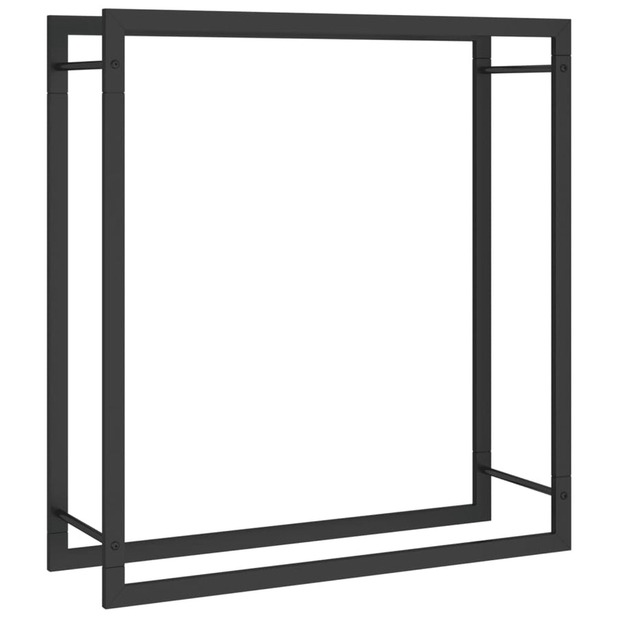Haardhoutrek Staal Mat 80 x 28 x 86 cm Zwart