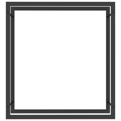 Haardhoutrek Staal Mat 80 x 28 x 86 cm Zwart